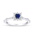 0,47 Carat Diamond Sapphire Ring
