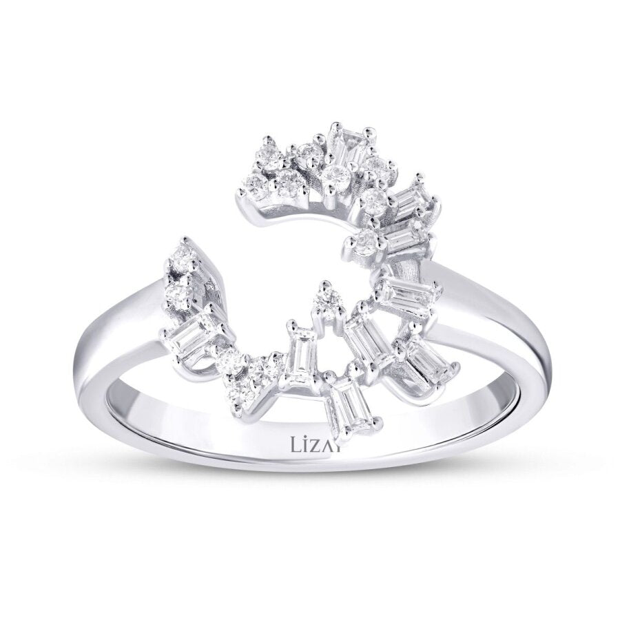 0,28 Carat Diamond Baguette Trend Ring