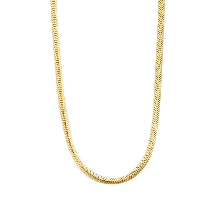 Gold Snake Fine Chain Necklace