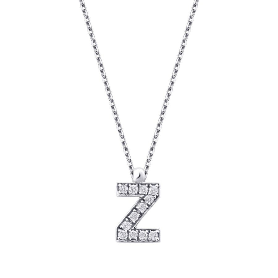0,07 Carat Diamond Z Letter Necklace