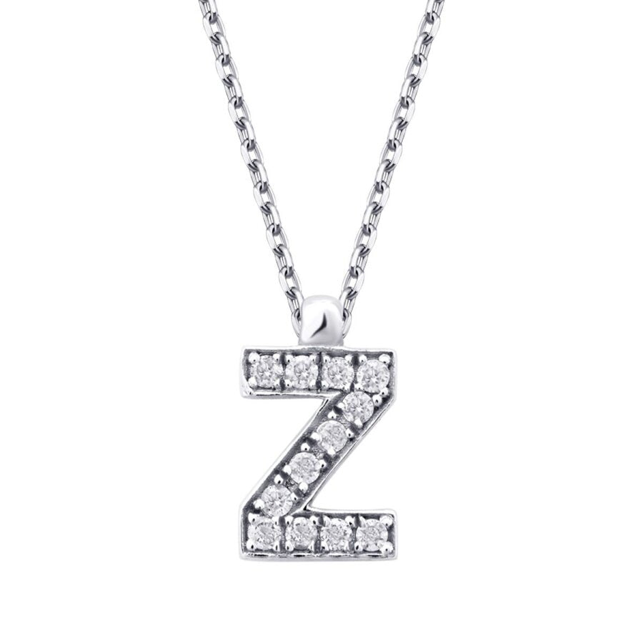 0,07 Carat Diamond Z Letter Necklace