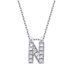 0,07 Carat Diamond N Letter Necklace