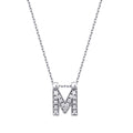 0,08 Carat Diamond M Letter Necklace