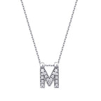 0,08 Carat Diamond M Letter Necklace