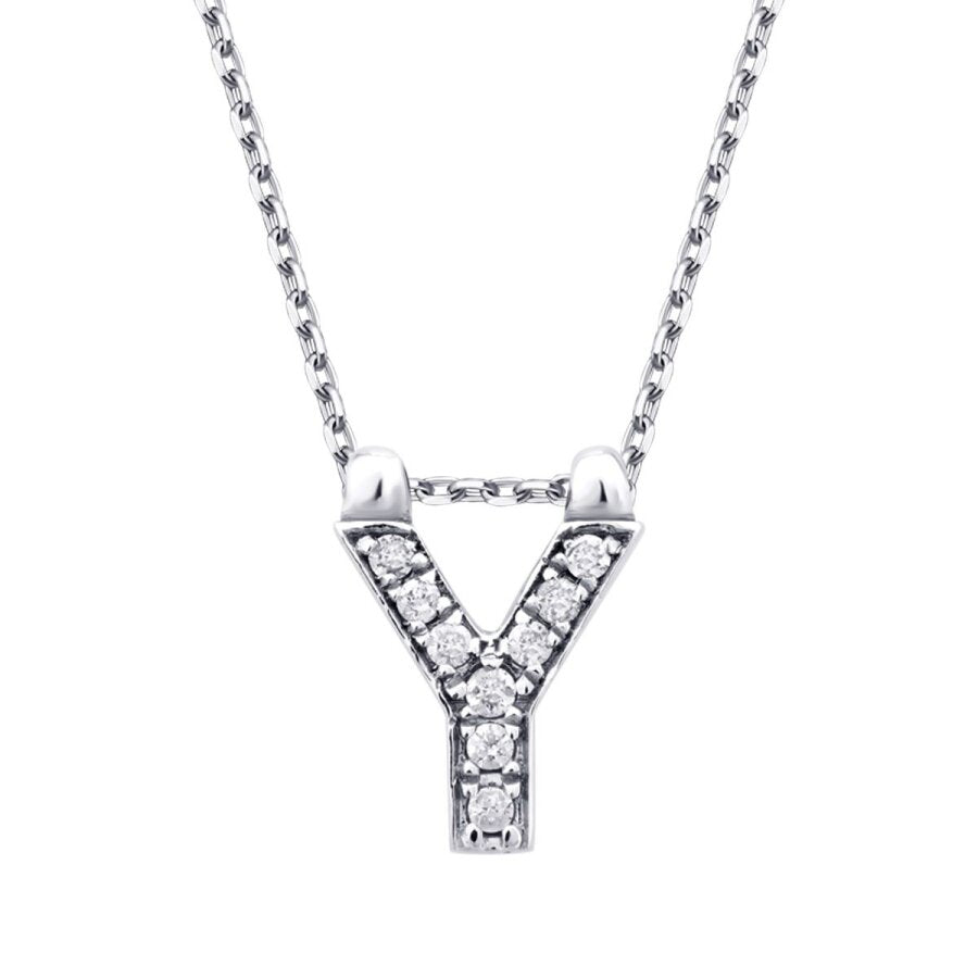 0,05 Carat Diamond Y Letter Necklace