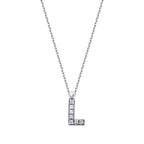 0,05 Carat Diamond L Letter Necklace