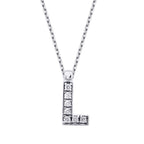 0,05 Carat Diamond L Letter Necklace