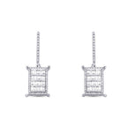 0.90 Carat Diamond Baguette Earrings