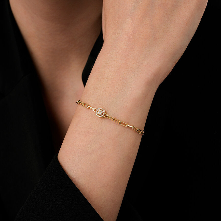 0,12 Carat Diamond Round Bracelet
