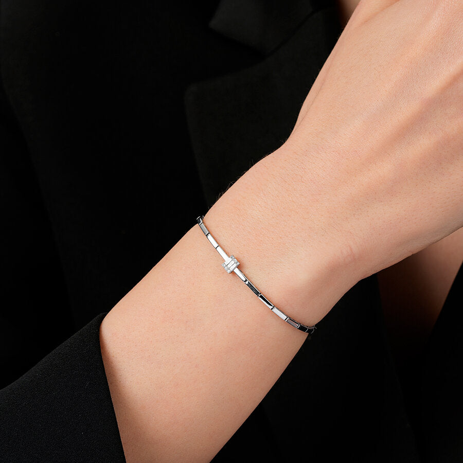 0,10 Carat Diamond Baguette Bracelet