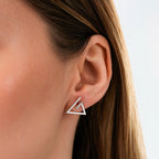 0,09 Carat Diamond Round Trend Earrings