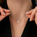 0,44 Carat Diamond Oval Necklace