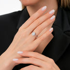 0,19 Carat Diamond Oval Baguette Trend Ring