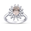 1,64 Carat Diamond Morganite Ring