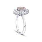 1,64 Carat Diamond Morganite Ring