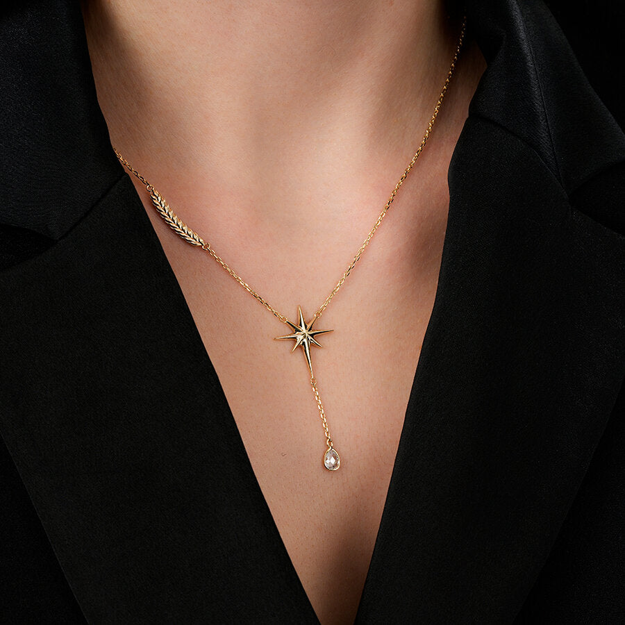 Gold North Star Trend Necklace