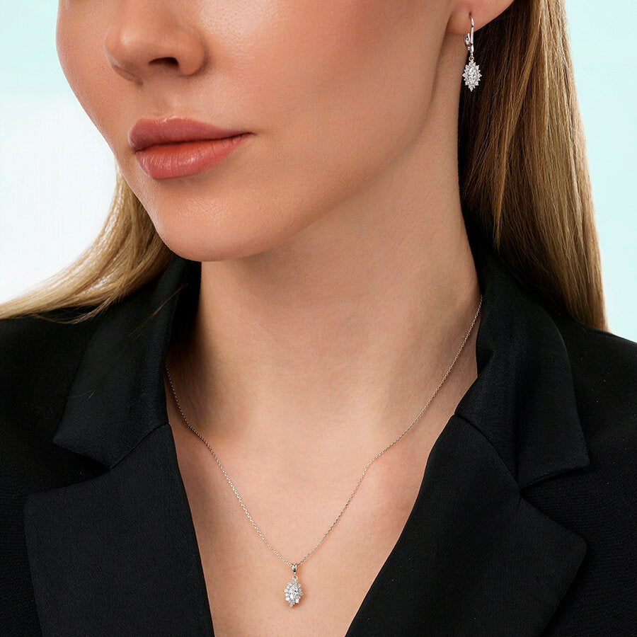 0.46 Carat Diamond Marquise Necklace