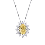 1,51 Carat Diamond Fancy Oval Necklace