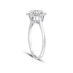 0,10 Carat Diamond Baguette Heart Ring