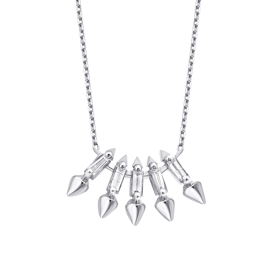 0,10 Carat Diamond Baguette Trend Necklace