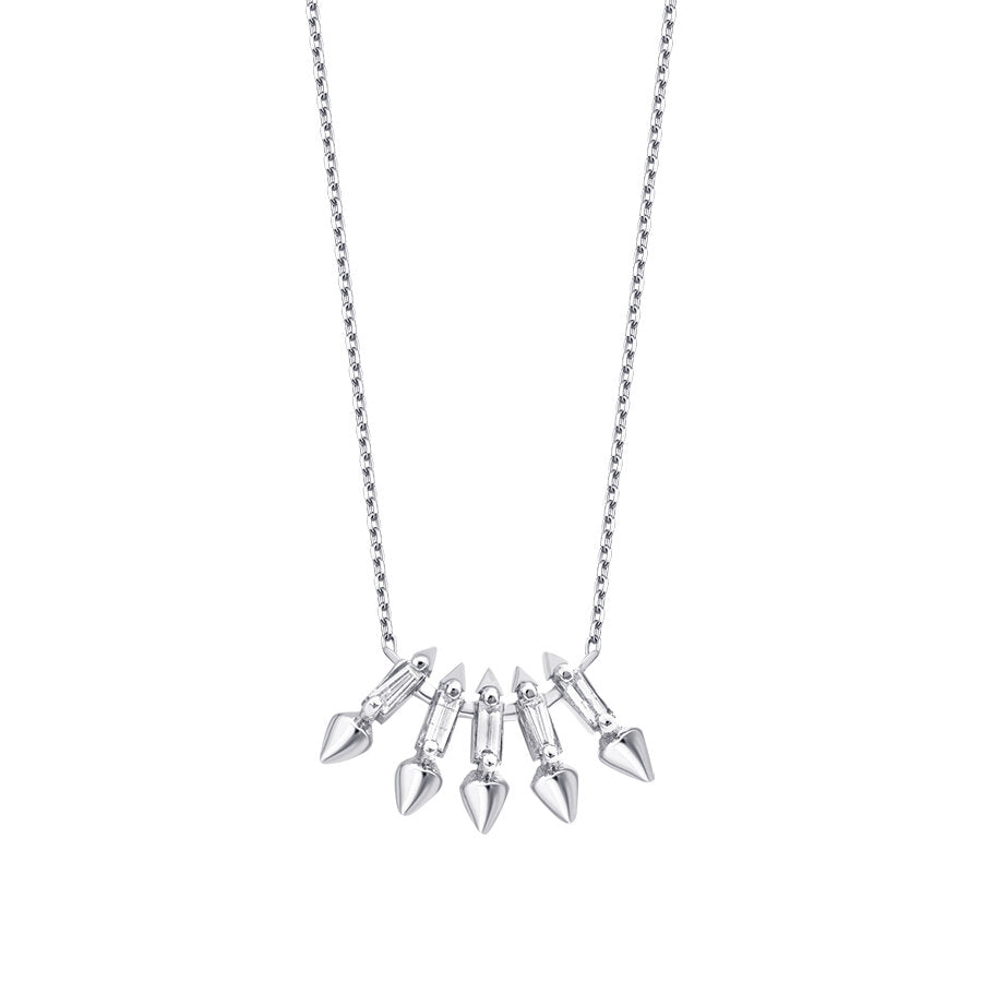 0,10 Carat Diamond Baguette Trend Necklace