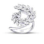 0,52 Carat Diamond Leaf Trend Ring