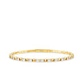 Gold Baguette Clasp Bangle