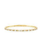 Gold Baguette Clasp Bangle