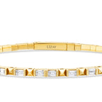 Gold Baguette Clasp Bangle