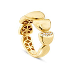 Gold Stone Curved Trend Ring