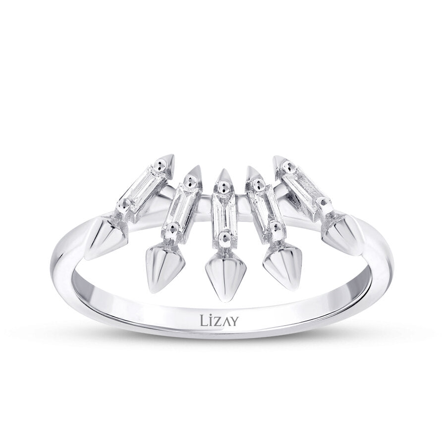 0.10 Carat Diamond Baguette Trend Ring