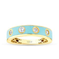 Gold Stone Blue Trend Ring