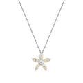 0,65 Carat Diamond Marquise Fancy Flower Necklace