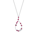 1,02 Carat Diamond Pear Ruby Trend Necklace