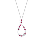 1,02 Carat Diamond Pear Ruby Trend Necklace