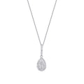 0.39 Carat Diamond Baguette Pear Necklace