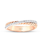 0,17 Carat Diamond Two-Tone Trend Ring