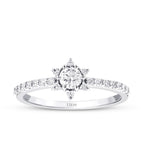 0,43 Carat Diamond Round Solitaire Engagement Ring