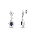 1,12 Carat Diamond Pear Sapphire Earrings