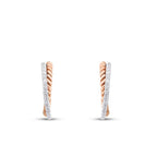0,30 Carat Diamond Two-Tone Trend Earrings