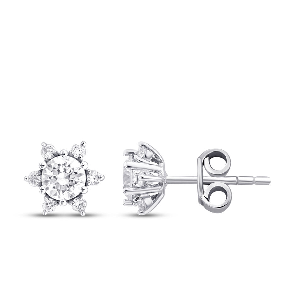 0,57 Carat Diamond Solitaire Earrings