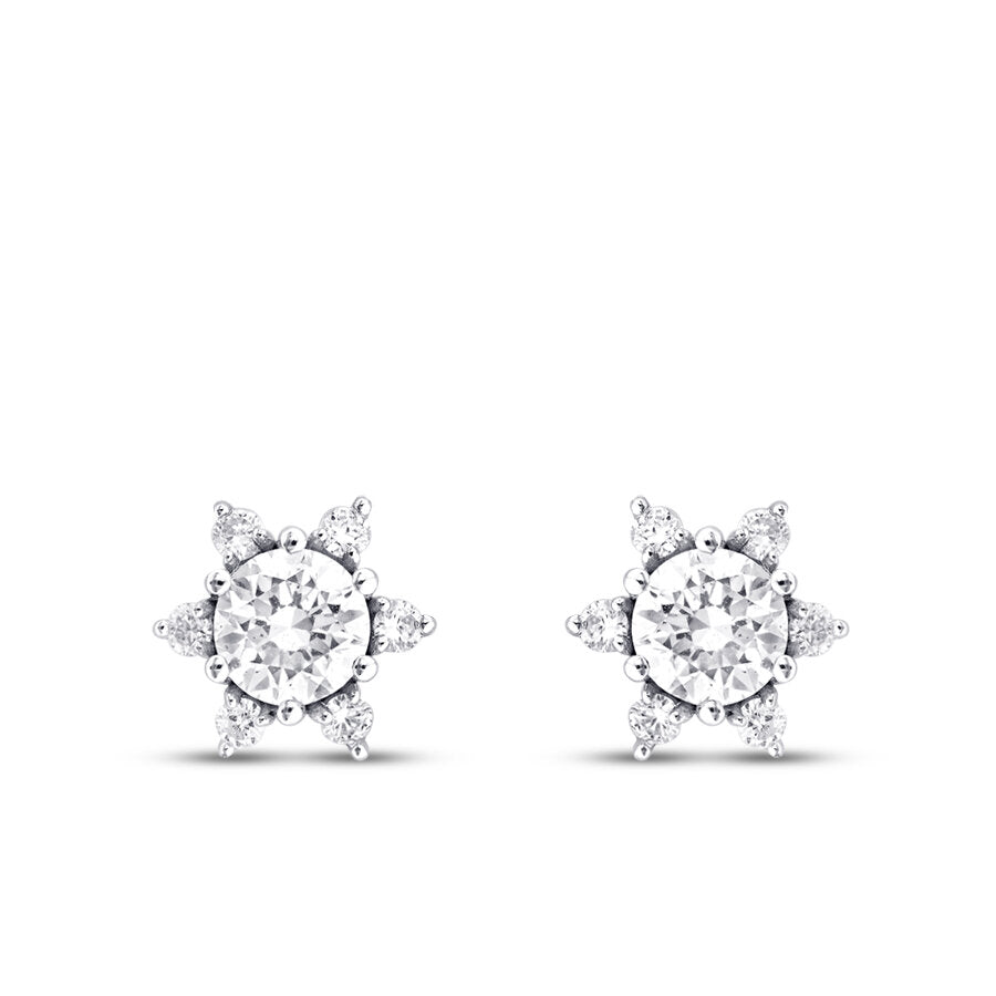 0,57 Carat Diamond Solitaire Earrings