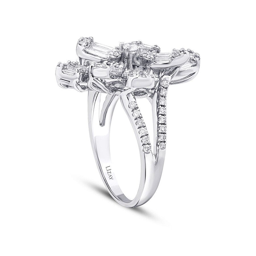 1,34 Carat Diamond Baguette Trend Ring