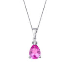 1,32 Carat Diamond Pink Sapphire Necklace