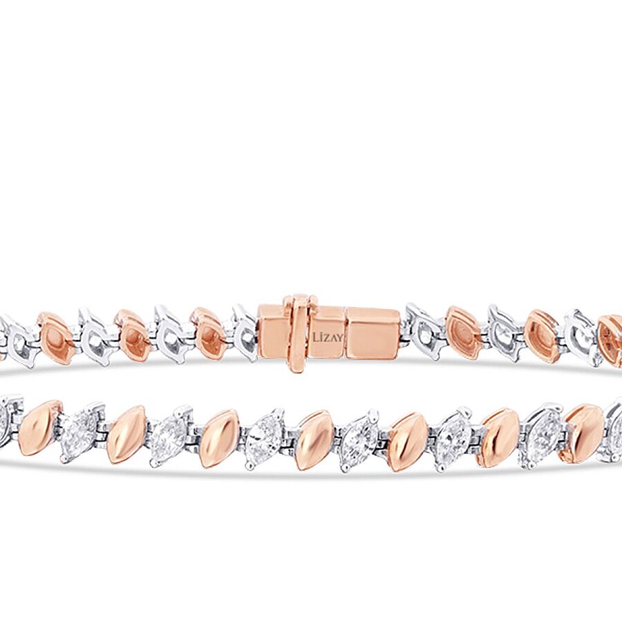 1,54 Carat Diamond Marquise Bracelet