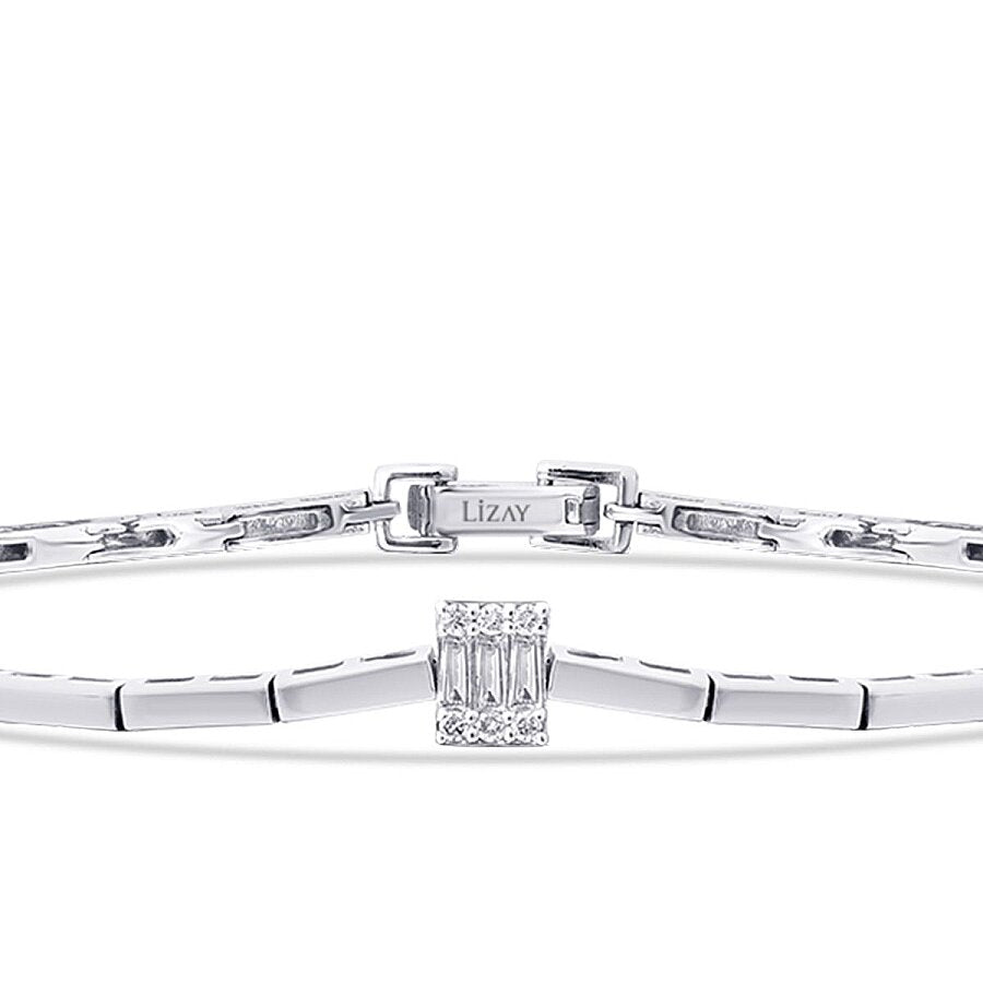 0,10 Carat Diamond Baguette Bracelet
