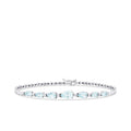 1,99 Carat Diamond Aquamarine Pear Bracelet