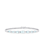 1,99 Carat Diamond Aquamarine Pear Bracelet
