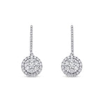 1,31 Carat Diamond Round Earrings