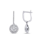 1,31 Carat Diamond Round Earrings